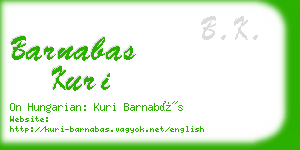 barnabas kuri business card